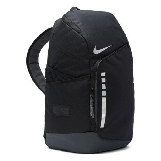 Nike Elite Ransel, Hitam/Abu-Abu Arang/Perak Metalik, Ukuran Satu